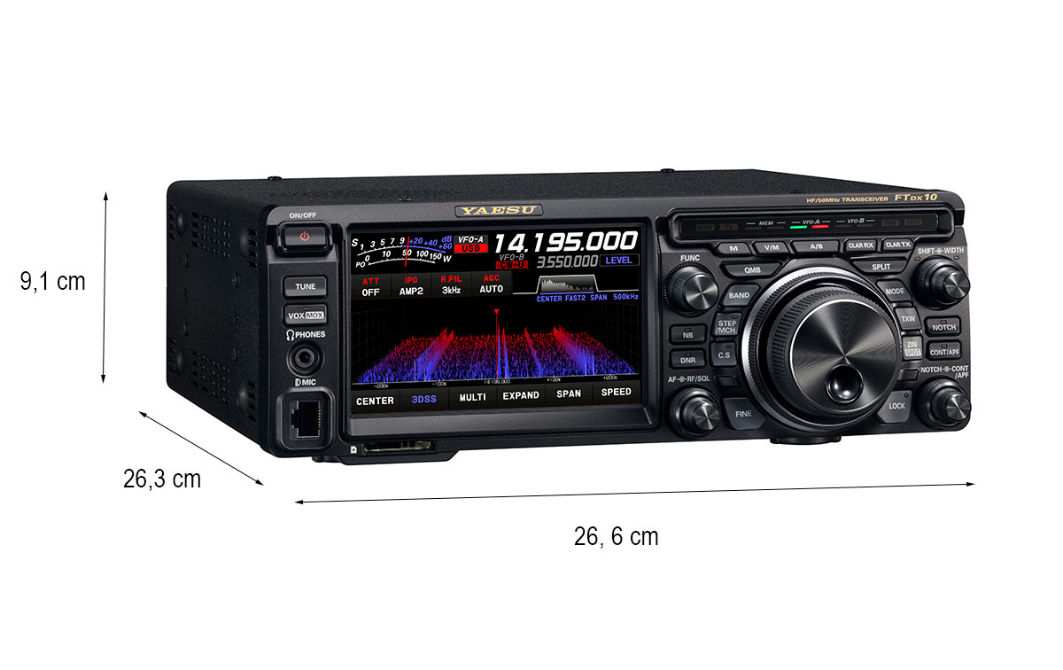 yaesu ft-dx-10 emisora hf 1,8 - 50 mhz potencia 100 watios 