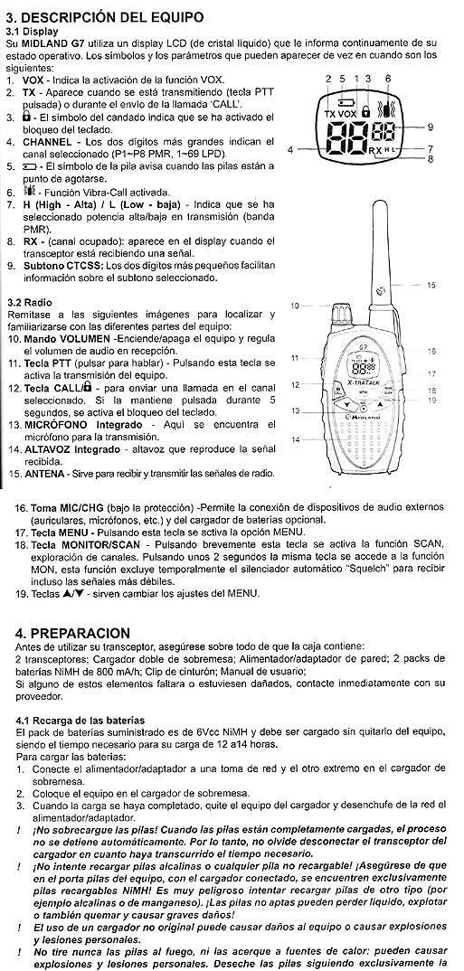 MIDLAND G7KITX4BAT