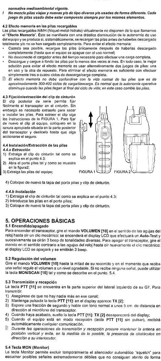 instrucciones midland G7E XT