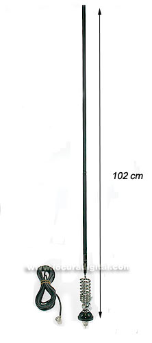 GAMMA CB 2R Sirtel Antena 27 Mhz. feitas de fibra e 92 cms de primavera.