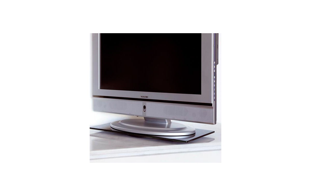 Soutien GIROREC43 rectangulaires écrans en verre pivotantes TV. Couleur NOIR 