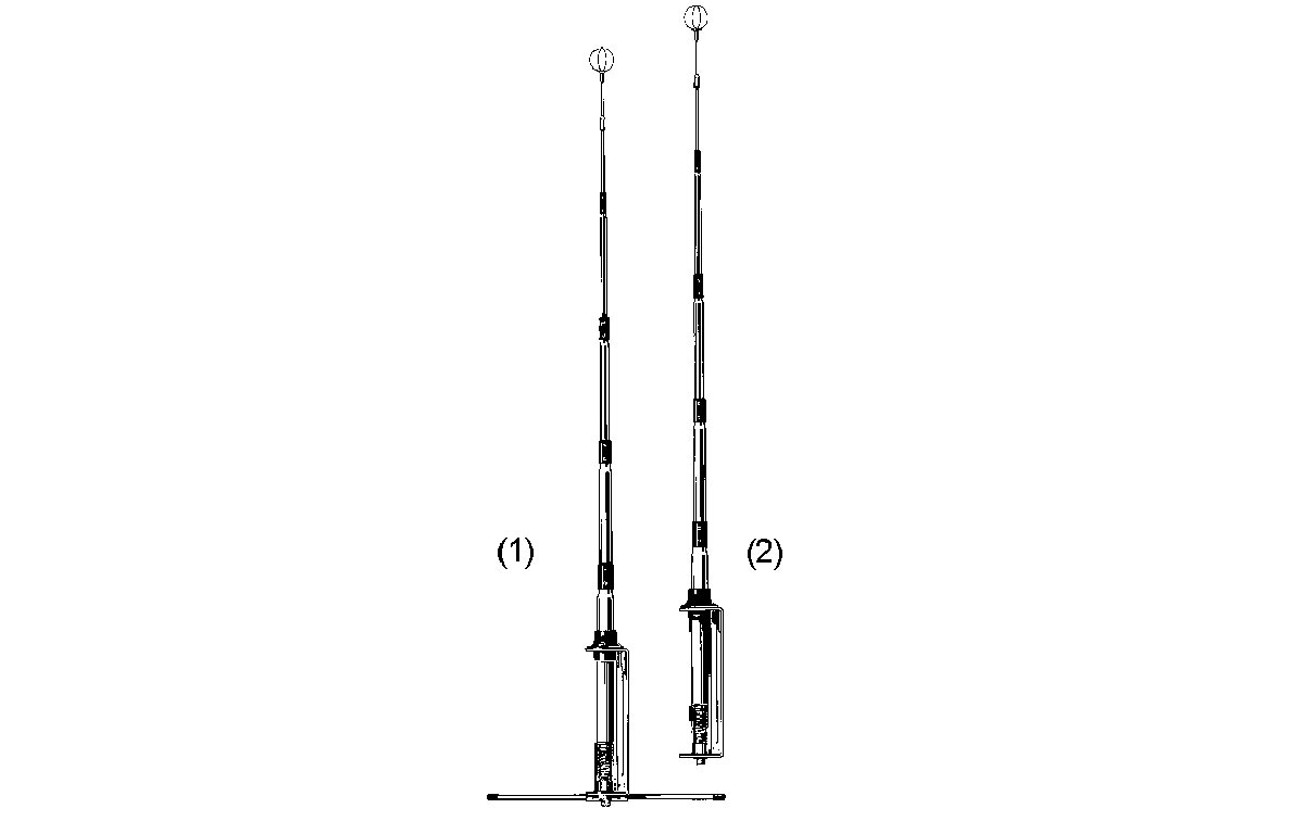 sirio gps 27 1/2. antena cb 26-28 mhz. 1/2 onda.