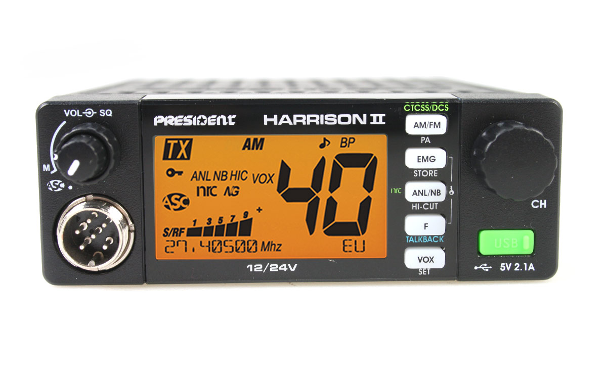 President HARRISON II Emisora 40 c CB 27 Mhz AM/FM funcionar 12/24