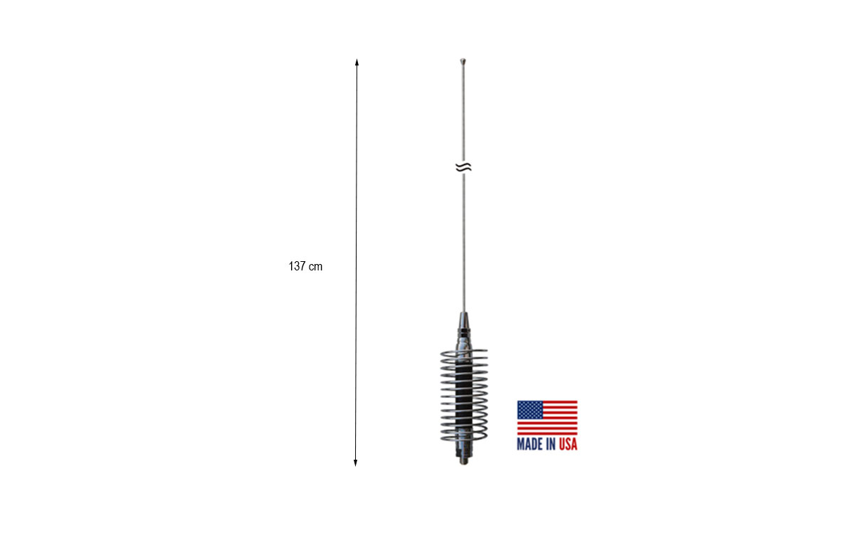 PROCOMM HBL4000 Antena rosca 3/8 vehiculo radiante CB27 Longitud 137cm