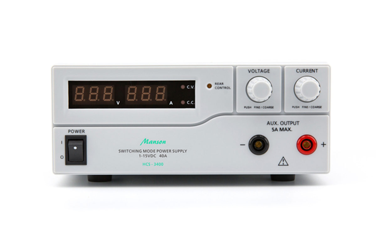 HCS-3400 MAAS/ MANSON Fuente de Alimentación Digital regulable 1-15 voltios, 0-40 Amperios 