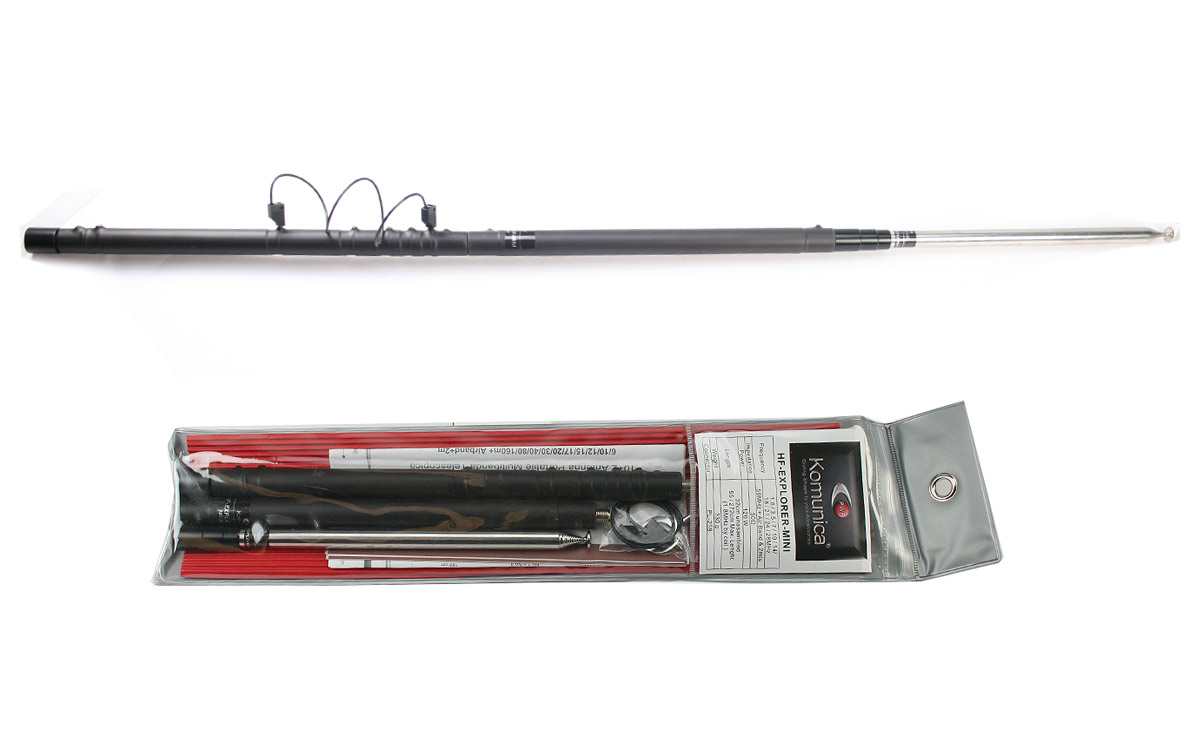 Bobina para 160 m: La antena cuenta con una bobina que permite operar en la banda de 160 metros. Las bobinas son componentes que se utilizan para ajustar la resonancia de la antena en determinadas bandas.