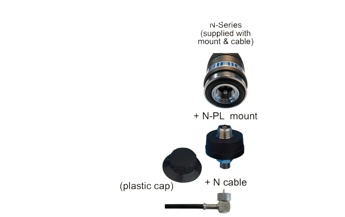 sirio hipower-3000n-pl antena cb 27 mhz completa antena base cable rg58