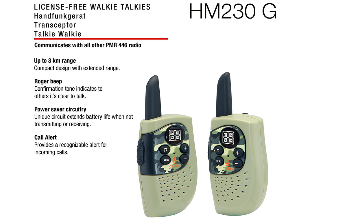 COBRA HM-230-GREEN Pareja de walkies PMR