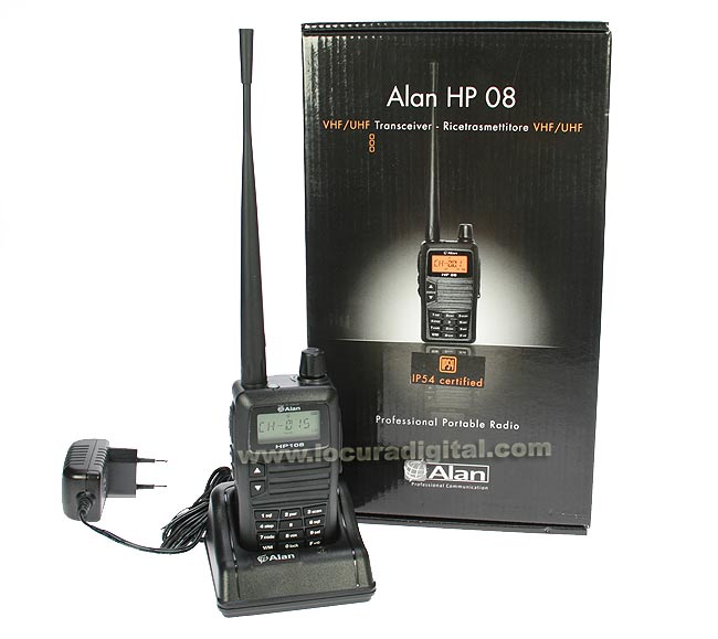 hp108 alan-midland walkie profesional vhf 136-174 mhz.