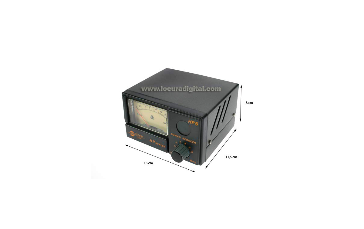 ZETAGI HP-6 Reductor de potencia para equipos CB, (0-30 Mhz) Pot. máxima aplicable 10W AM-FM,