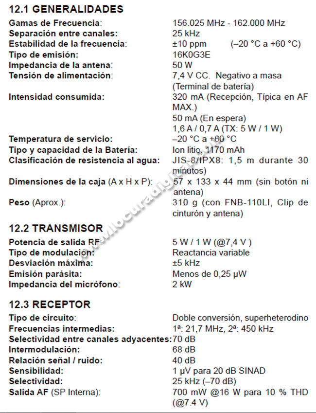 hx290e standard horizon. walkie talkie náutico sumergible y flotante.