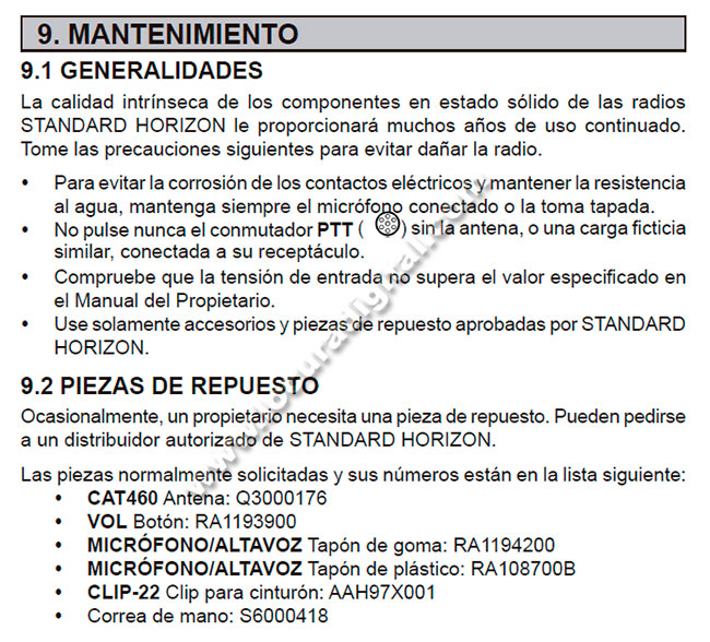 hx290e standard horizon. walkie talkie náutico sumergible y flotante.