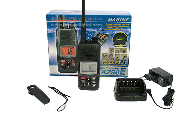 hx290e standard horizon. walkie talkie náutico sumergible y flotante.