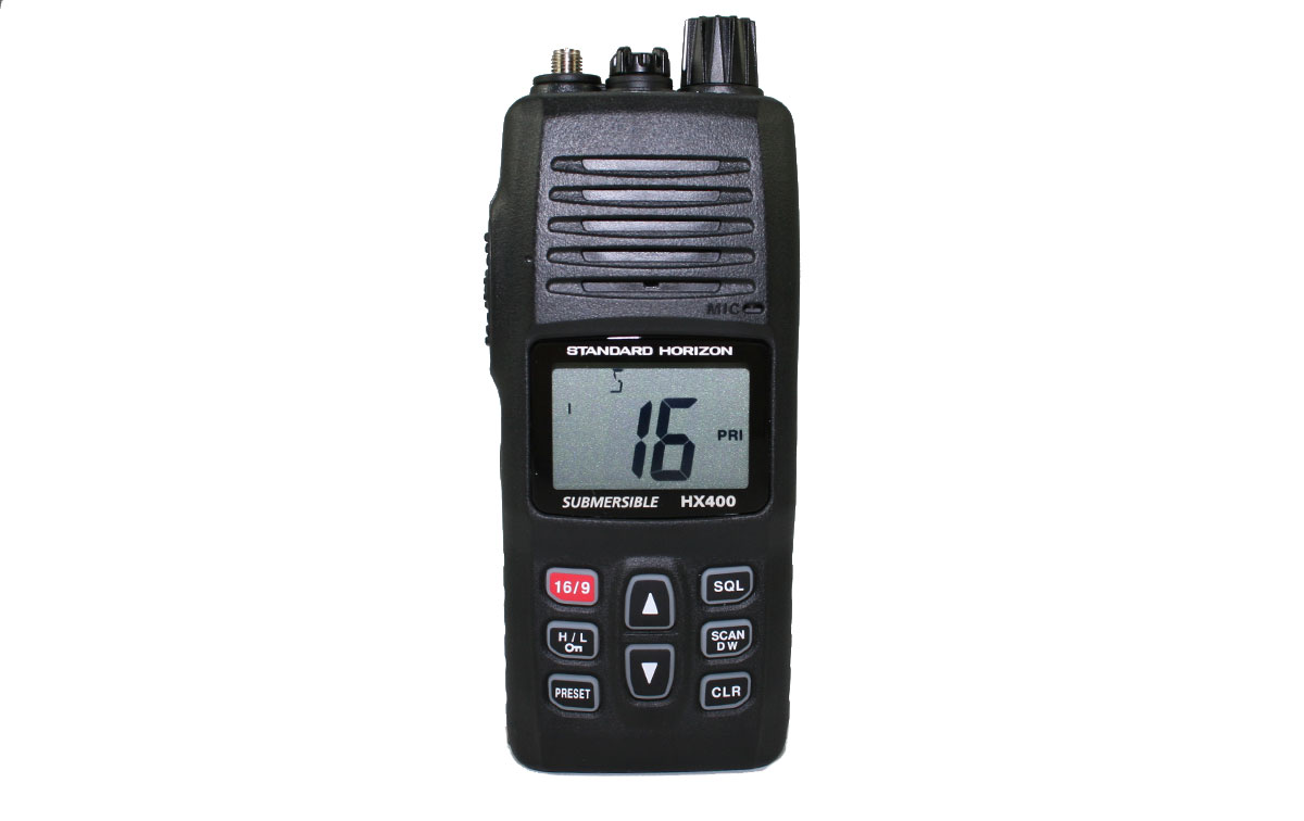 standard horizon hx-400-e walkie vhf banda marina ipx8 sumergible