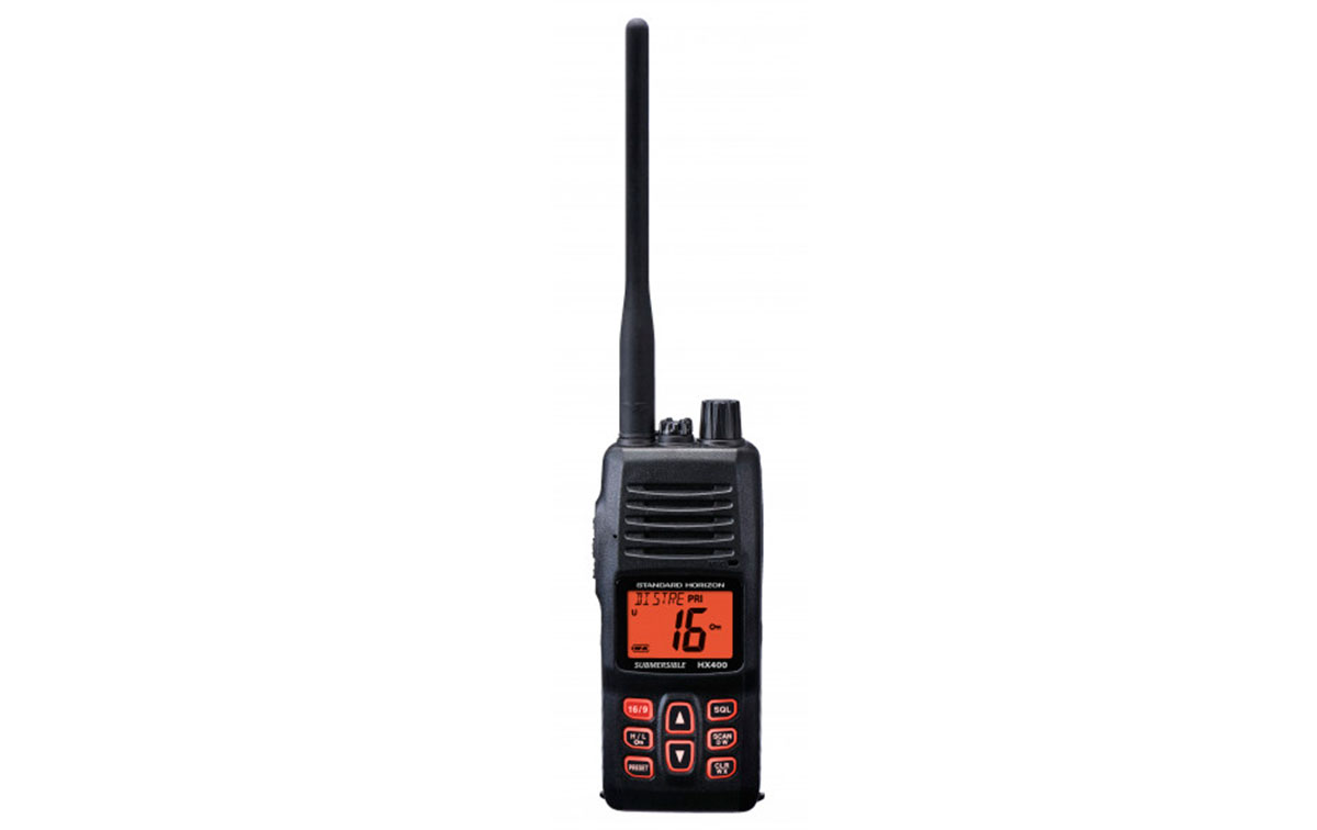 standard horizon hx-400-e walkie vhf banda marina ipx8 sumergible