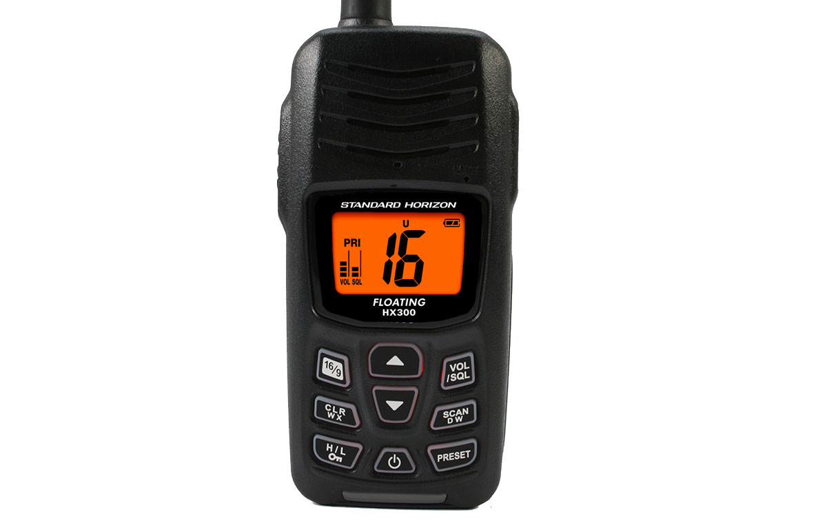 STANDARD HORIZON HX300E Walkie VHF banda Marina IPX8 sumergible