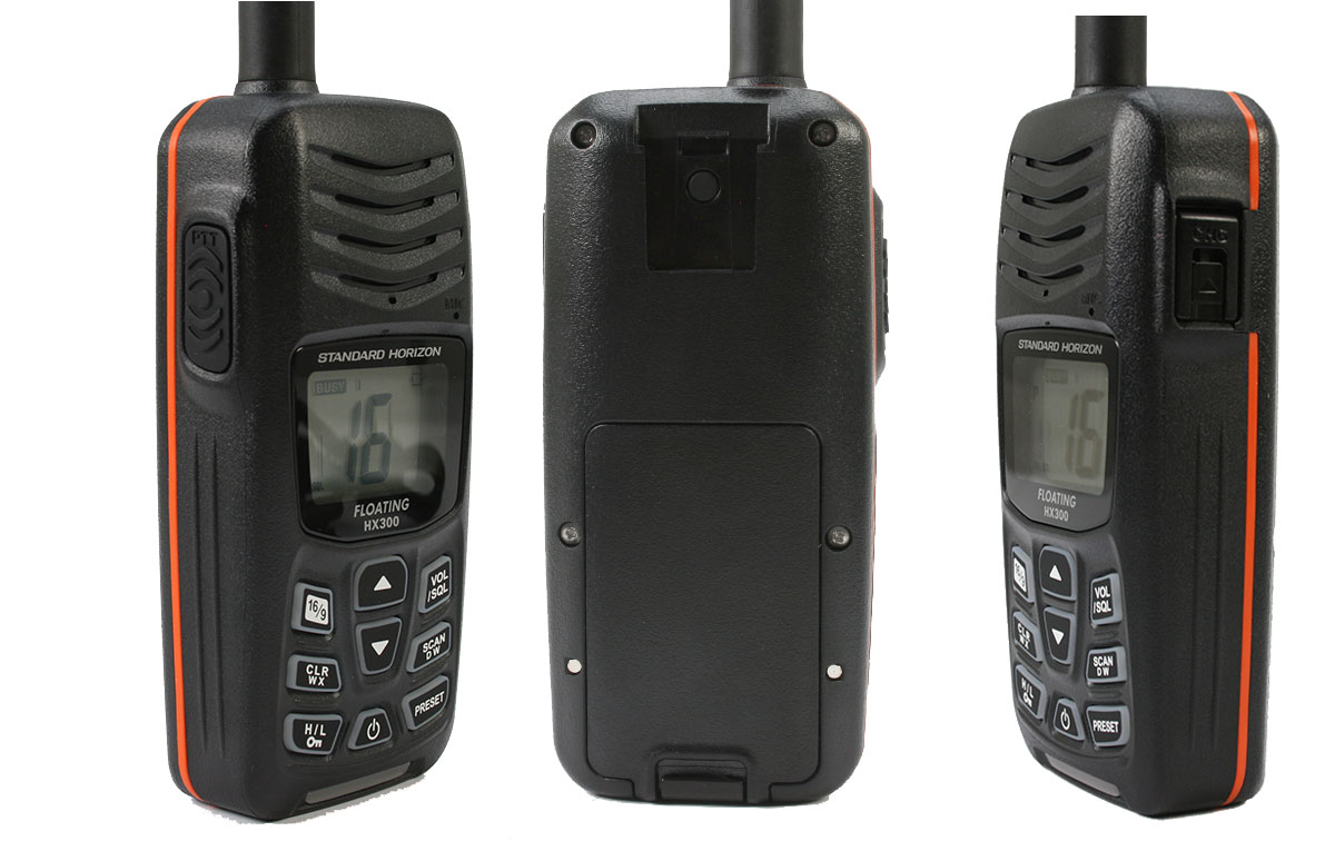 STANDARD HORIZON HX300E Walkie VHF banda Marina IPX8 sumergible