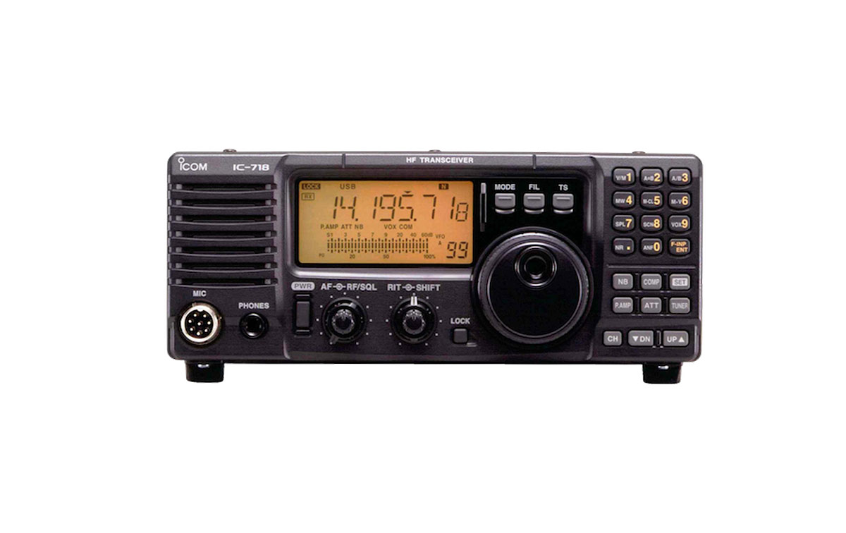 ICOM IC-718 Emisora HF TX160 / 80 / 40 / 30 / 20 / 17 / 15 /12 / 10 m. 