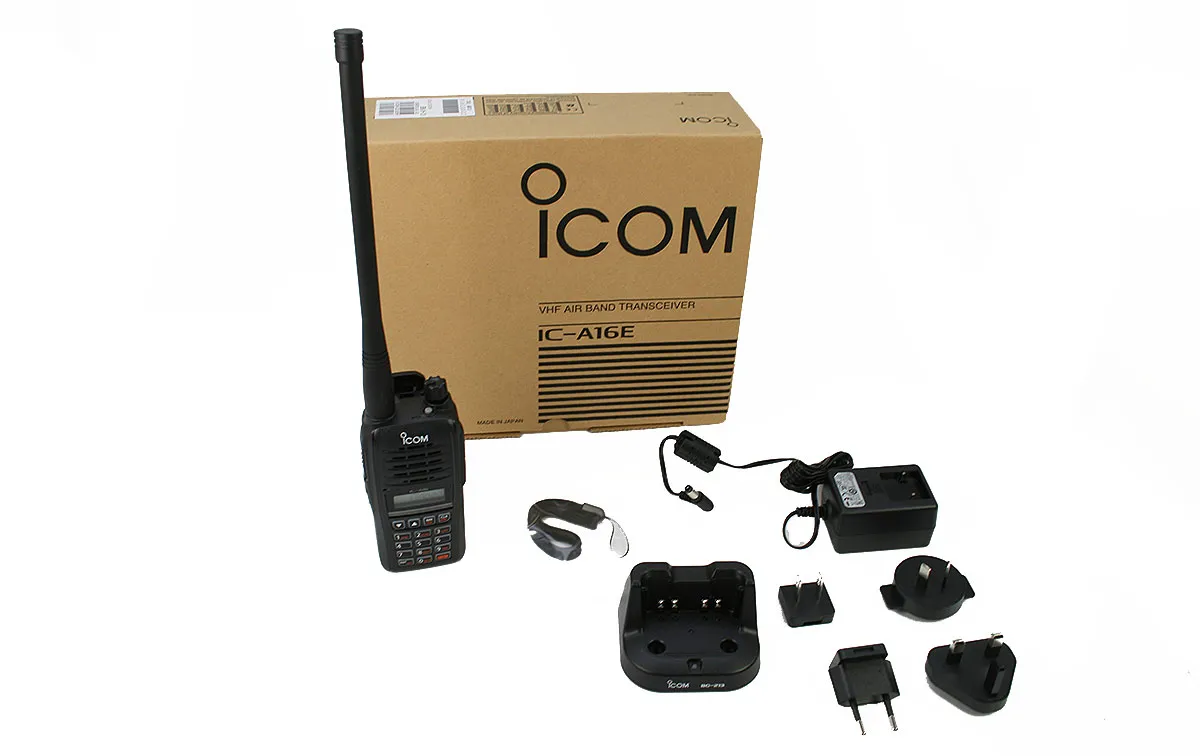 Icom IC-A16 VHF COM Portable – Radio Aviation Handheld Avec Clavier, Urgence 121,5 MHz, ANL