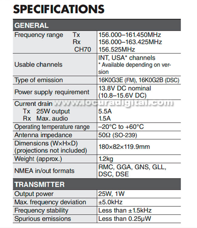 icom ic m323g emisora de base banda marina con gps ipx7 , frecuencias 156 161 mhz. color blanco.
