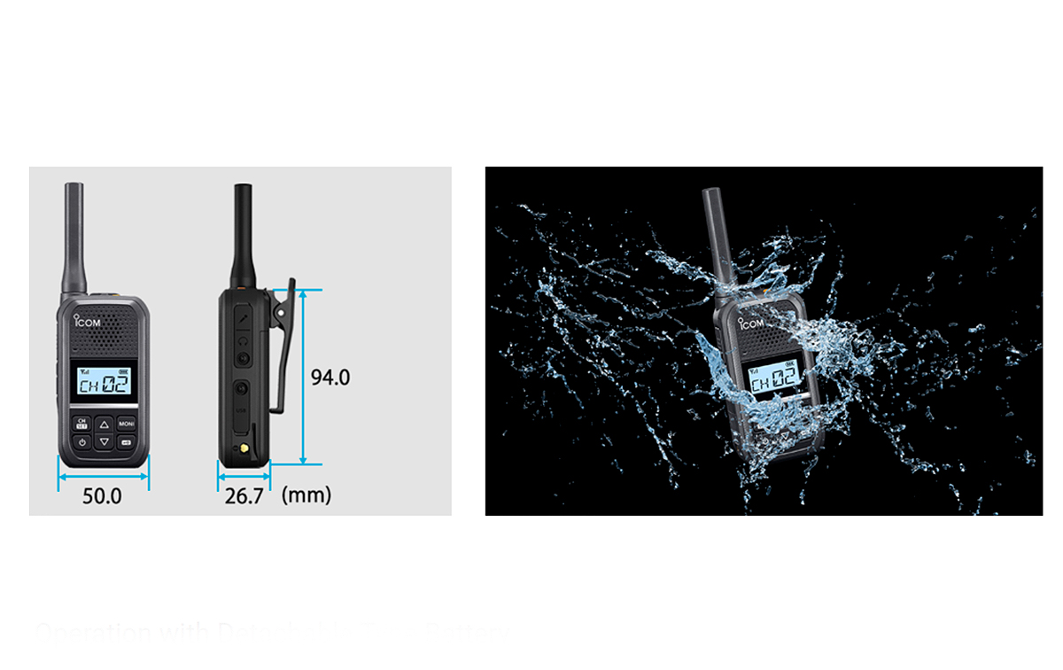  ICOM IC-U20-SR Walkie talkie de uso libre PMR 446