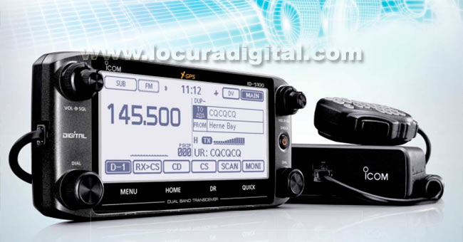 icom id-5100e emisora movil doble banda vhf 144 / uhf 430 mhz.