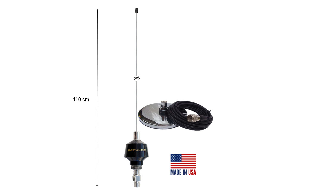 PROCOMM IMP-4000M Antena base magnetica rosca 3/8 CB27 Longitud 110cm