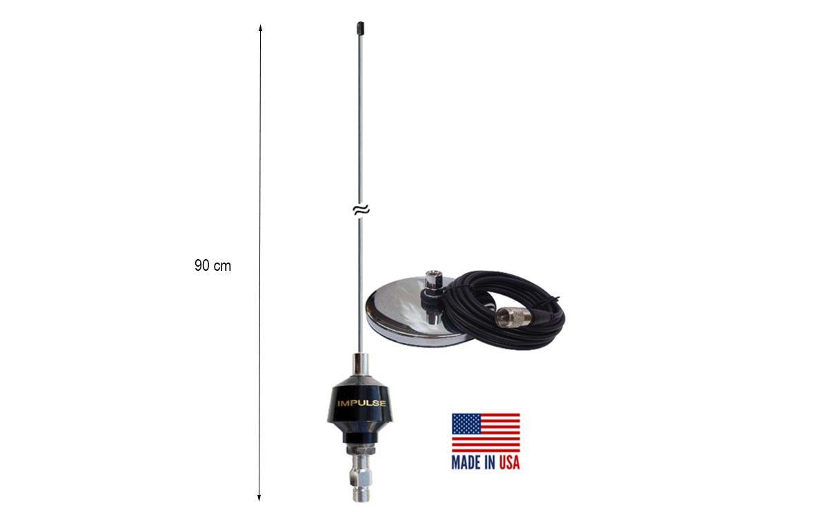 PROCOMM IMP-3000M Antena base magnetica rosca 3/8 CB27 Longitud 90cm