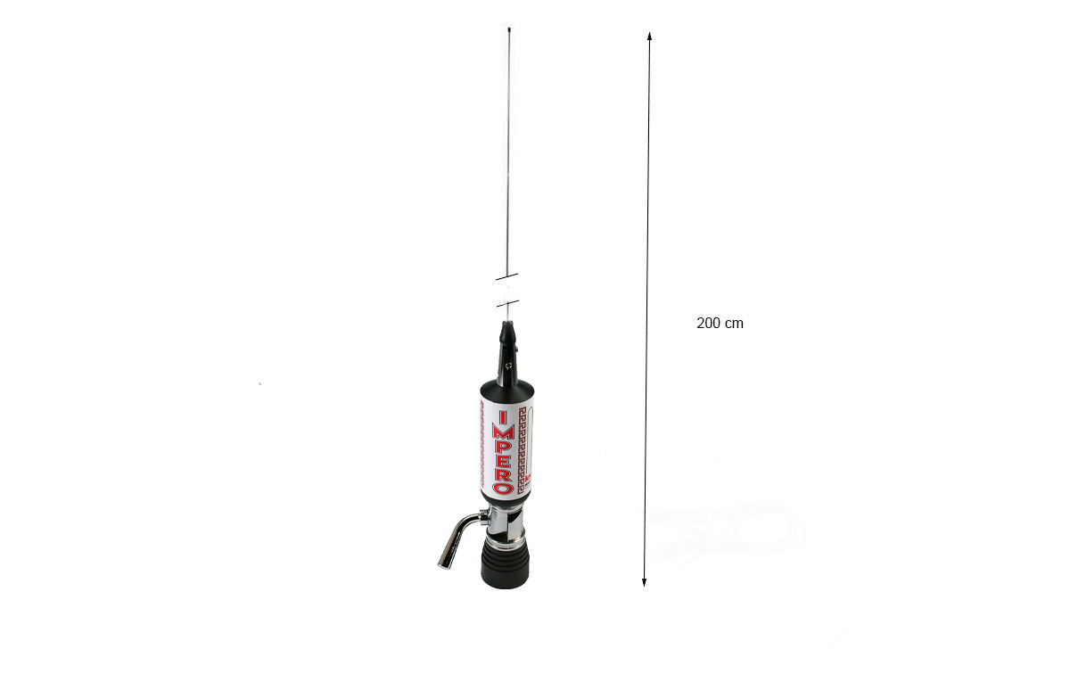 LEMM IMPERO WHITE PL Antena abatible PL CB27mhz Longitud 200 cm 