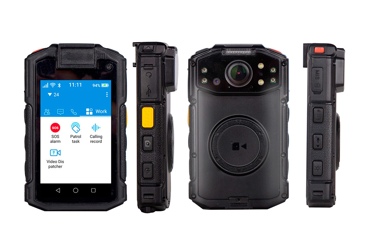 Caméra corporelle I-10 INRICO. Walkie 4G LTE POC avec cam&eacut