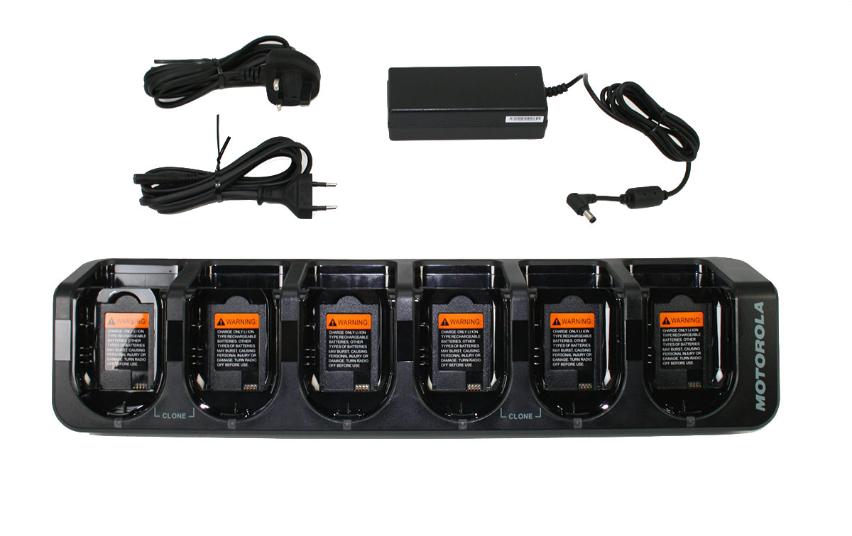 motorola ixpn4029 cargador múltiple 6 unidades clp-446 y clp-446e