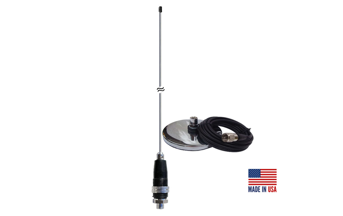 PROCOMM JBC-112-2400 Antena vehiculo base iman 8 cm CB27 Longitud 60 cm