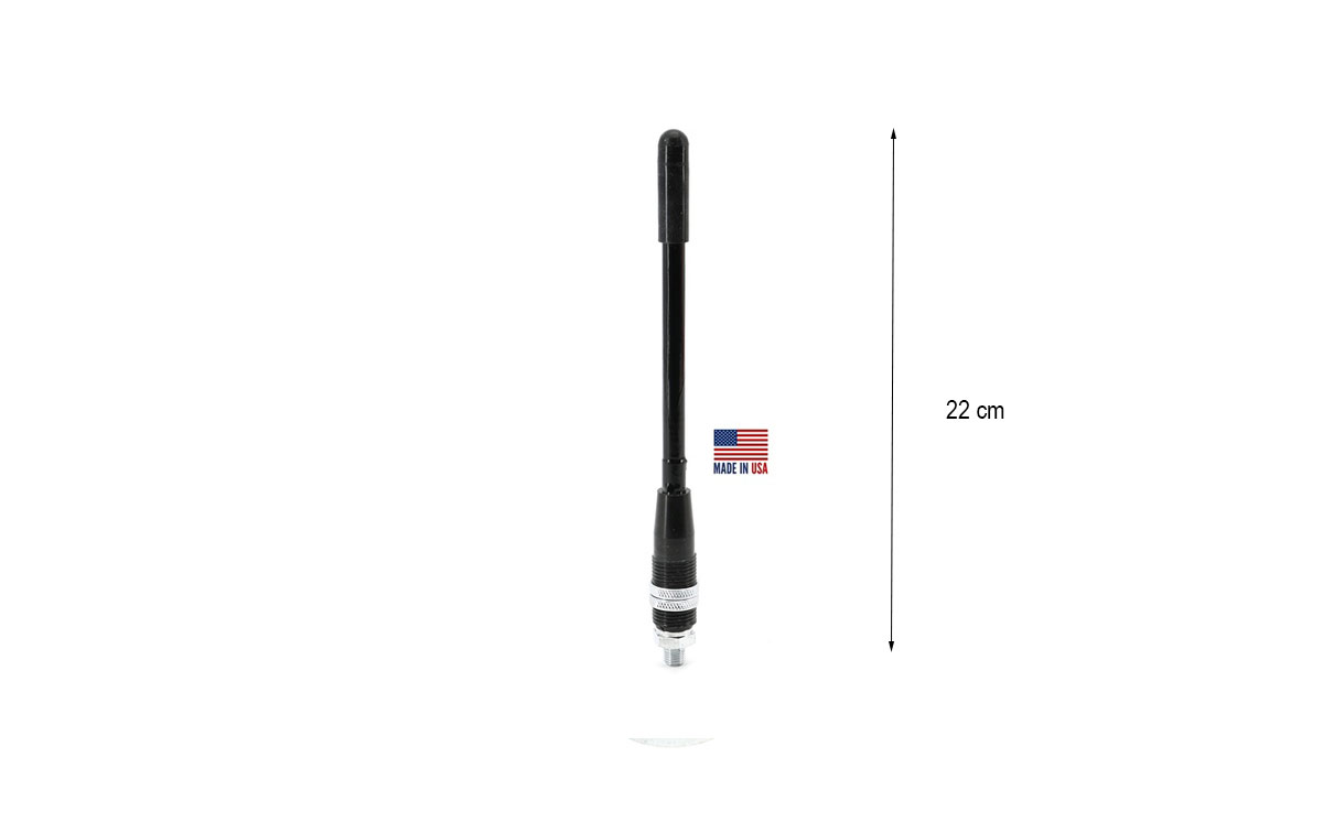 PROCOMM JBC-800 Antena rosca 3/8 vehiculo radiante CB27 Longitud 22 cm