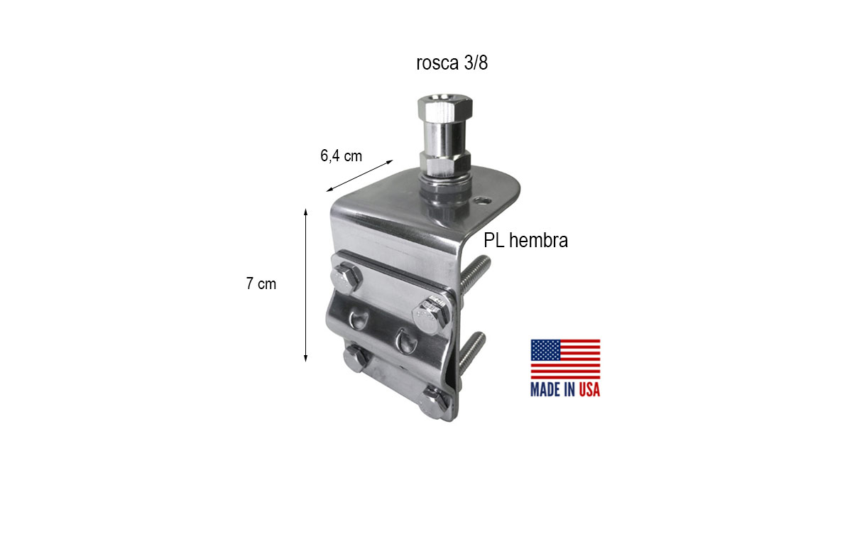 PROCOMM JBC-995-SS Soporte para antenas con rosca 3/8 a PL Hembra