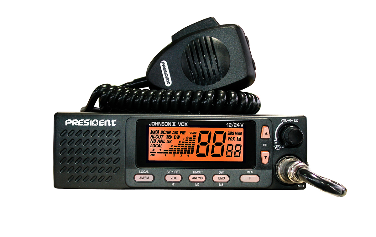 JOHNSON-II VOX PRESIDENT 12 y 24 voltios. CB 27 Mhz.40 canales.