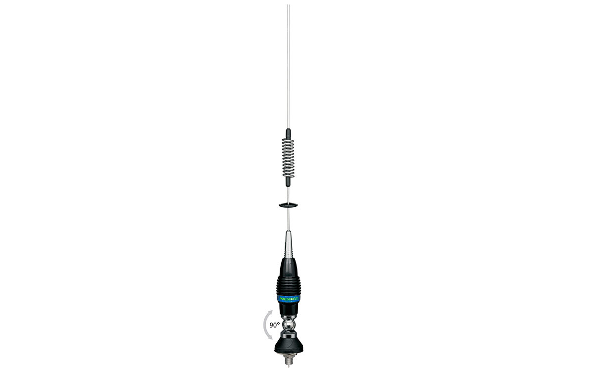 president kentucky antena cb 1/4 onda 100 w longitud 75 cm inox.4c4 ganancia 3 dbi 