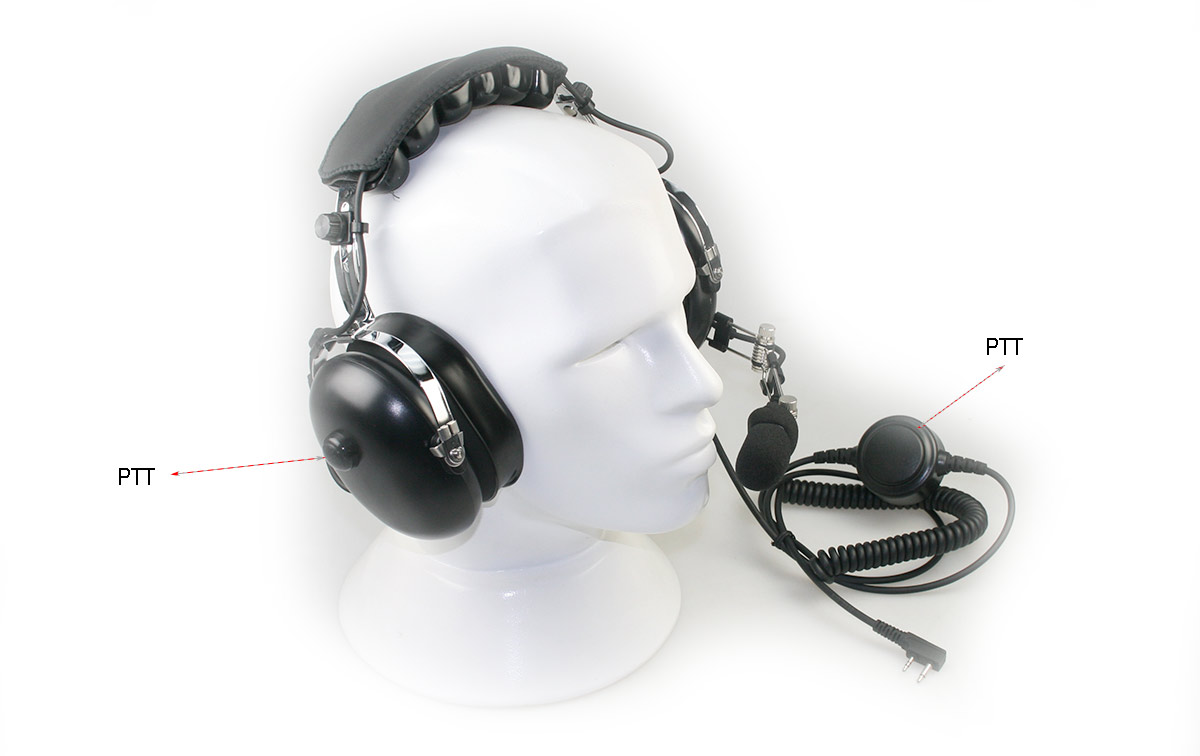 El KEP- 1000-DU-S2 Auricular doble con micrófono boom para Alinco, obras de construcción o deportes de motor.