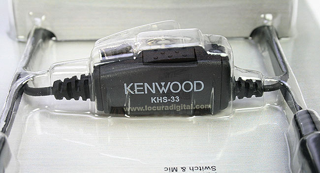 KHS33 KENWOOD Micro auricular original con PTT tipo boton para walkie PKT 23.