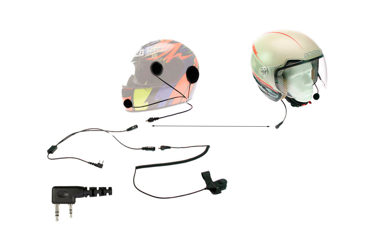 Micro-Casque Nauzer MIA-120-K Pour Talkies-Walkies Kenwood - PTT Grande Taille, Pince Rotative