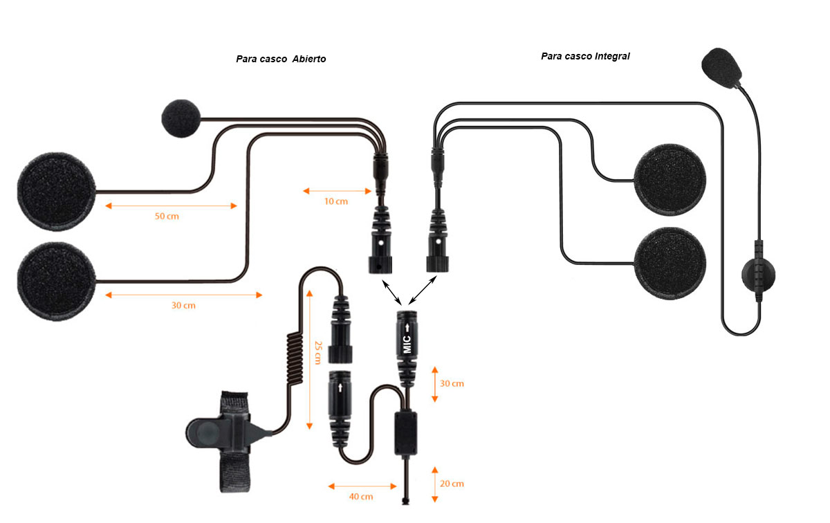 nauzer kim6655s kit de comunicacion para moto conector tipo s midland