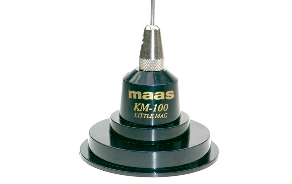 MAAS KM-100 Antena CB-27Mhz longitud 100 cm. con base iman 9 cm cable longitud 4,5 mts