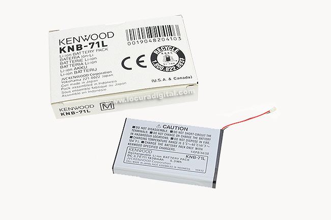 KNB71L KENWOOD bateria original walkie PKT 23. LITIO 1430 mAh.