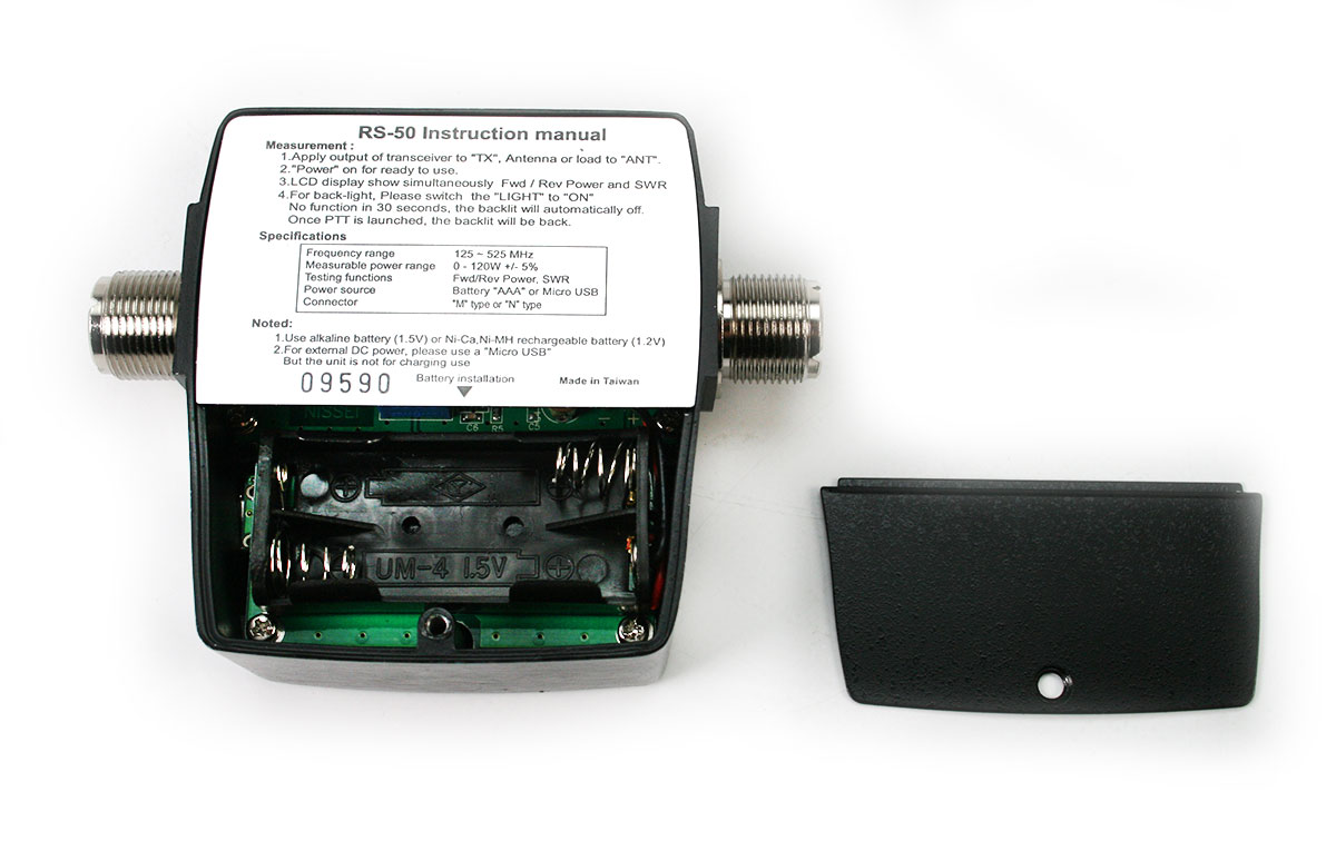 K-PO RS-50 Medidor digital de estacionarias ROE y Watios 125 a 525 Mhz