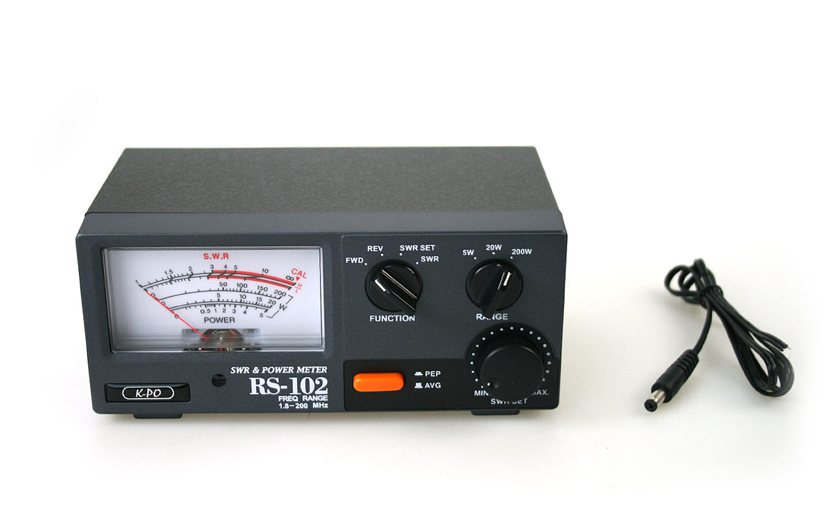 RS-102 K-PO MEDIDOR DE ROE / Watimetro 1,8 - 200 Mhz / 5 20 200 W