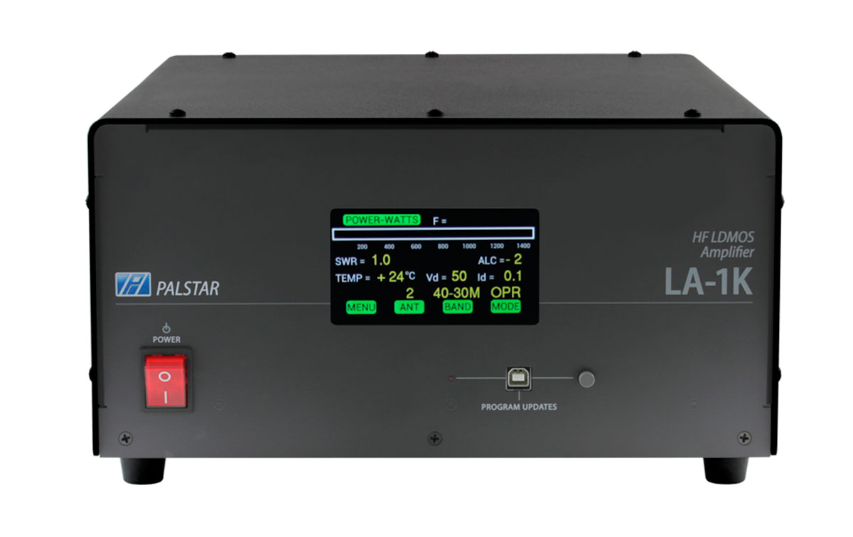 LA-1K Amplificador Palstar de HF potencia 1000 watios. El LA-1K es un amplificador de 1000 vatios de HF LDMOS detección dual de RF. Mientras que el LA-1K funcionará con una amplia variedad de sintonizadores y transceptores, Palstar esta diseñado a la medida para que el LA-1K funcione como la combinación perfecta para nuestro popular autotuner HF-AUTO.