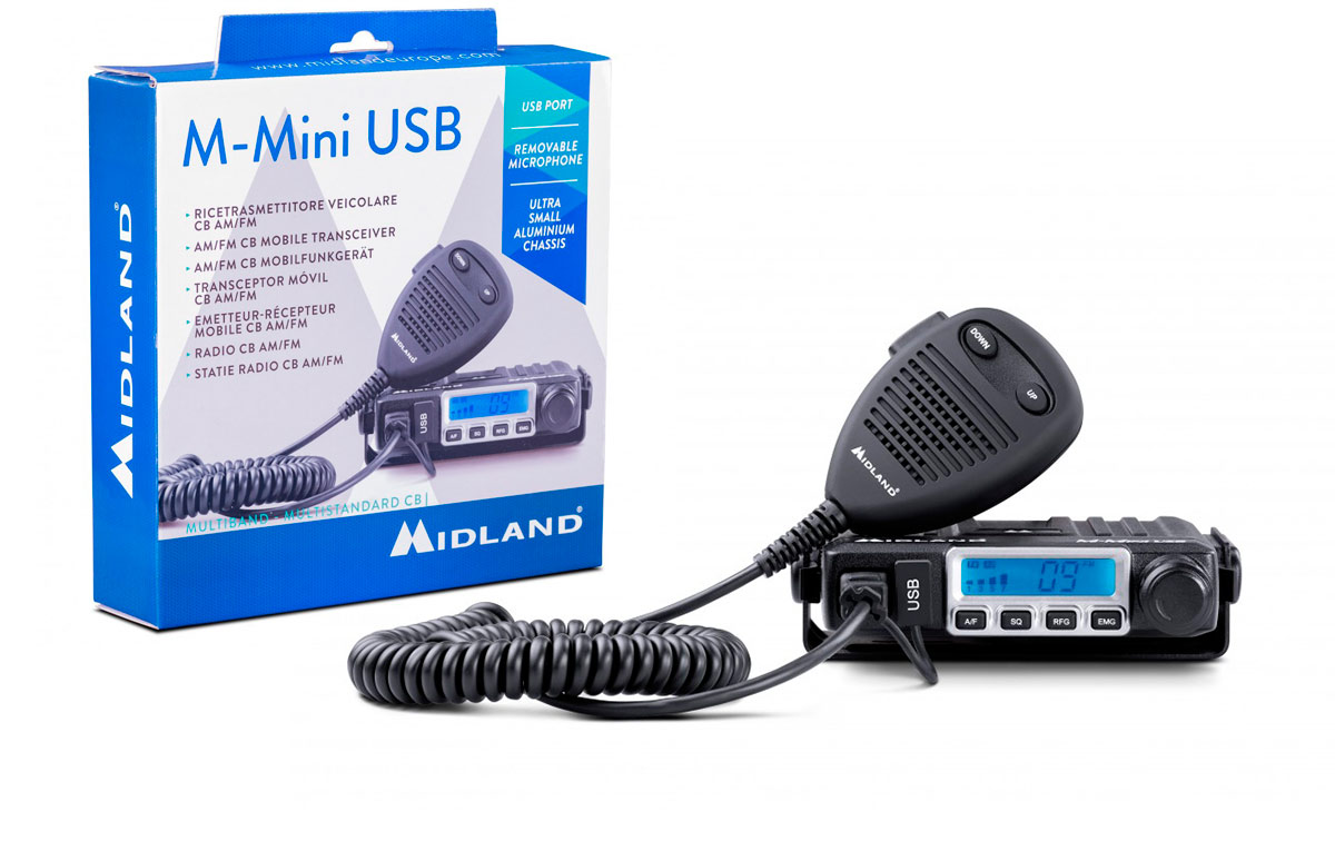 Midland M-Mini USB Emisora Transceptor CB AM/FM 40 canales