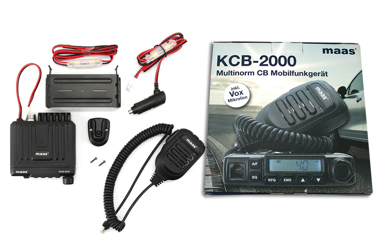 MAAS KCB 4000 Emisora CB 27 Mhz 40 canales AM/FM Voltaje 12 o 24 volt