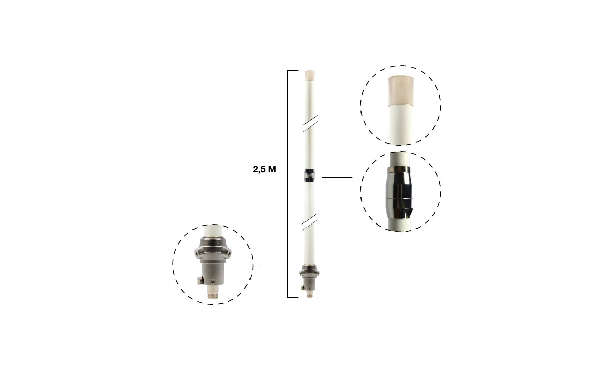 MAAS X-200N Antena Bibanda VHF/UHF144/ 430 MHz conector N 