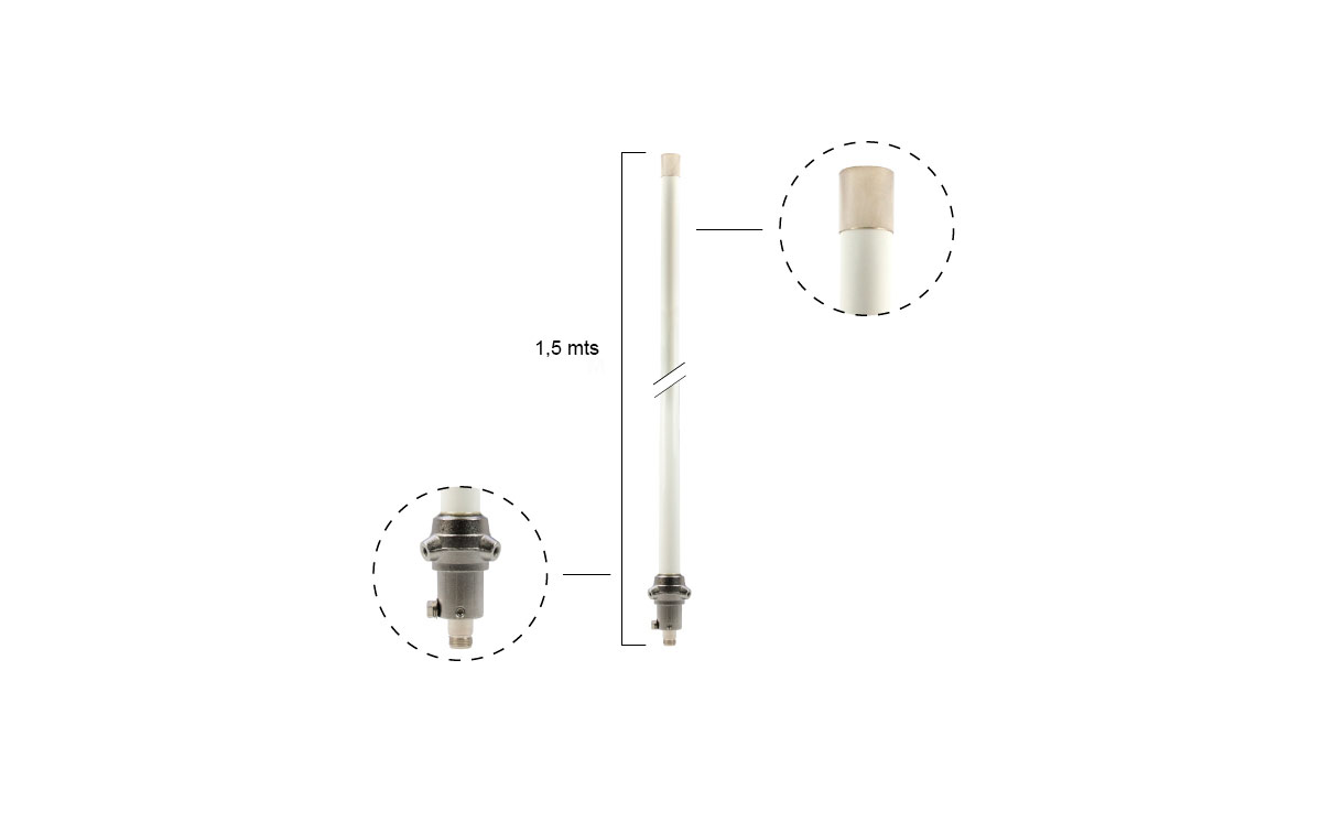 MAAS X-50N Antena Bibanda VHF/UHF 144/ 430 MHz conector N hembra