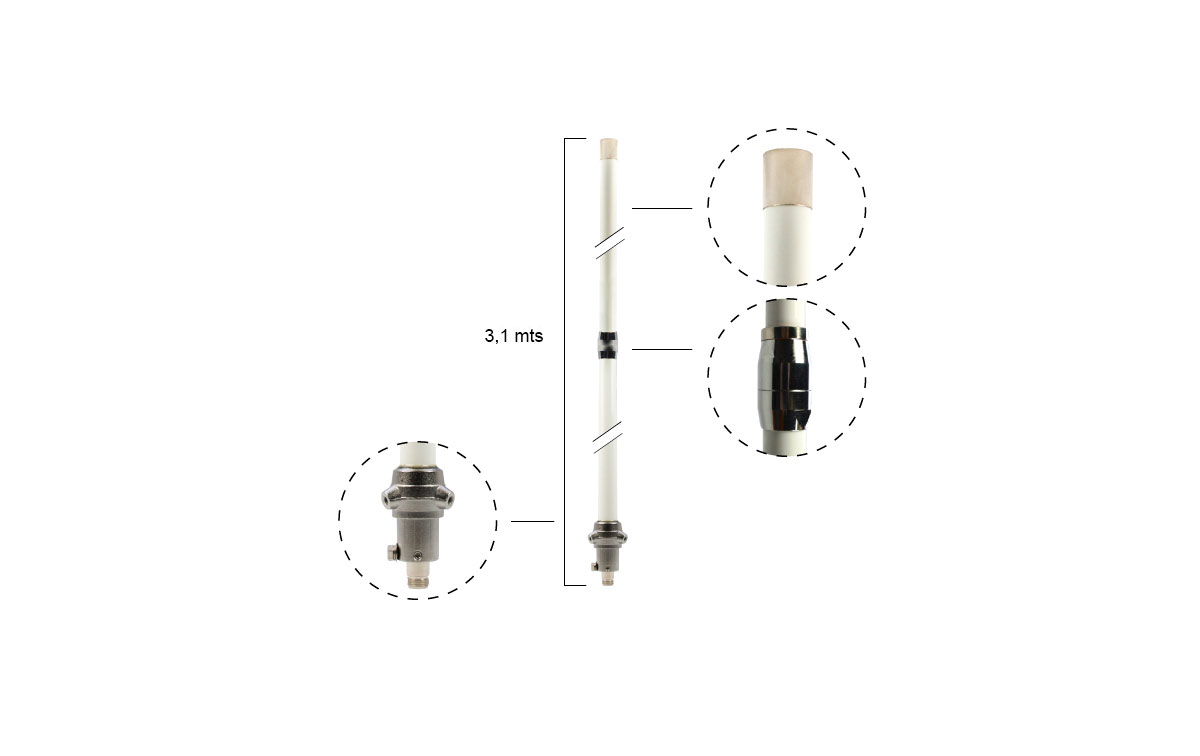 MAAS X-300N Antena Bibanda VHF/UHF144/ 430 MHz conector N hembra